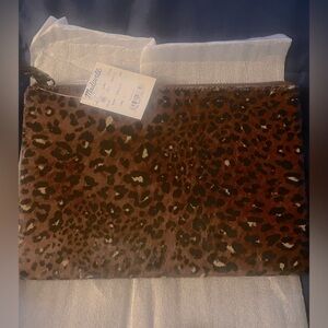 MADEWELL pony hair oversized wallet/clutch